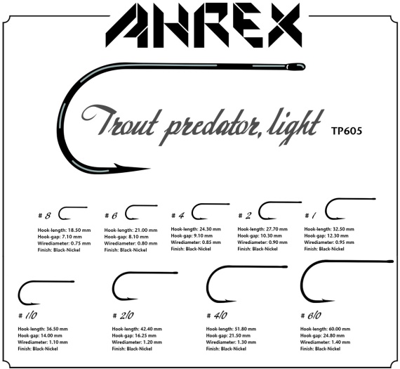 Ahrex TP605 Trout Predator Light Krok 12-pack i gruppen Krok & Småplock / Krok hos Sportfiskeprylar.se (atp605-6r)