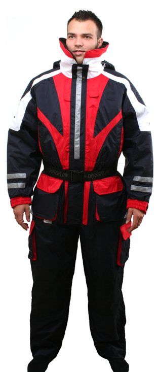 Semivent Flytoverall (Marin, röd & Vit) i gruppen Kläder, flytoveraller & skor / Flytoveraller hos Sportfiskeprylar.se (06736r)