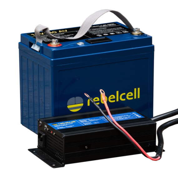 Rebelcell 12V100 AV Li-ion Battery (1,29kWh) Med Laddare 12.6V20A i gruppen Marinelektronik & Båt / Marinbatterier & Laddare / Marinbatterier / Litiumbatterier hos Sportfiskeprylar.se (12100AVREUAPAKET)