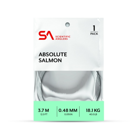 SA Absolute Salmon Leader 12\' i gruppen Krok & Småplock / Tafsar & Tafsmaterial / Färdiga Tafsar / Taperade Flugfisketafsar hos Sportfiskeprylar.se (138536r)