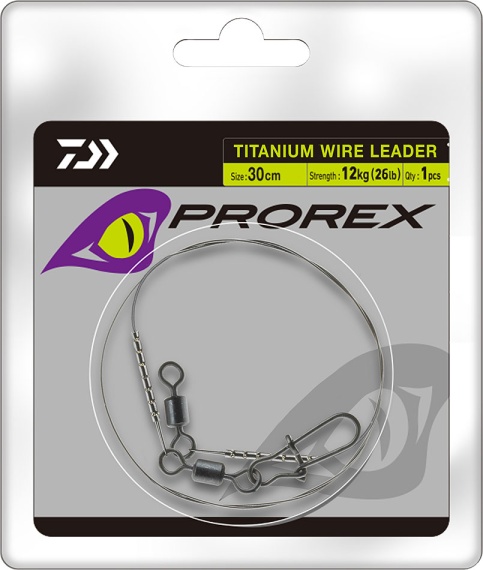Daiwa Prorex Titanium Wire Leader 30cm i gruppen Krok & Småplock / Tafsar & Tafsmaterial / Färdiga Tafsar / Ståltafsar & Wiretafsar hos Sportfiskeprylar.se (204905r)