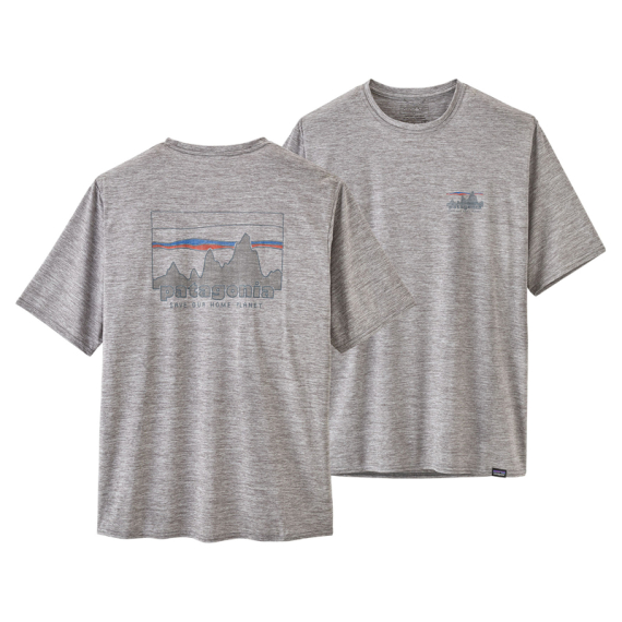 Patagonia M\'s Cap Cool Daily Graphic Shirt, \'73 Skyline: Feather Grey i gruppen Kläder & Skor / Kläder / T-shirts hos Sportfiskeprylar.se (45235-SKFE-Sr)