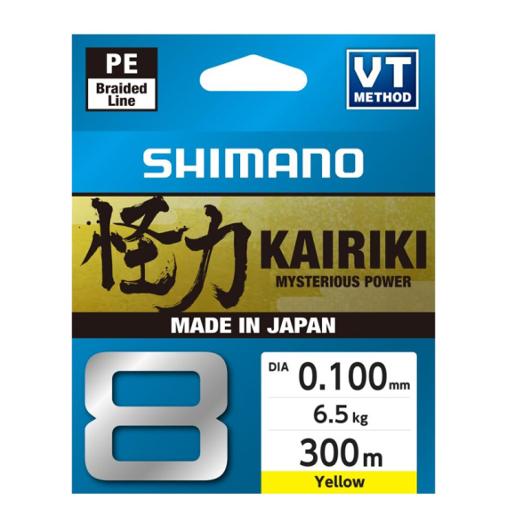 Shimano Kairiki 8 300m Yellow i gruppen Fiskelinor / Flätlinor & Superlinor hos Sportfiskeprylar.se (59WPLA68R38r)