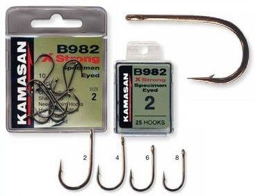 Kamasan B982 - Xstrong Specimed Eyed (25st) i gruppen Krok / Enkelkrok hos Sportfiskeprylar.se (BL982-04r)