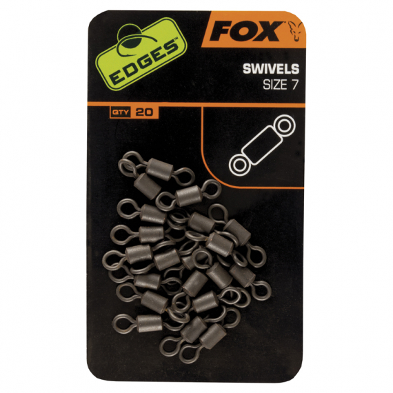 Fox Edges Swivels Standard Size 7, 20-pack i gruppen Krok & Småplock / Lekande / Enkellekande hos Sportfiskeprylar.se (CAC533)