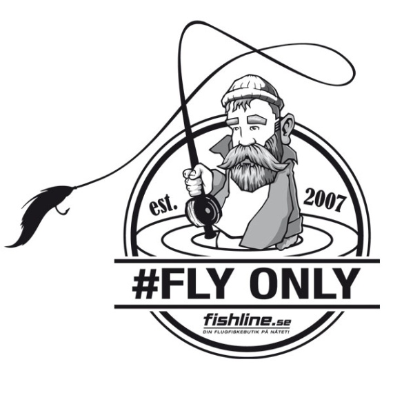 Fishline FLY ONLY sticker i gruppen Övrigt / Klistermärken & Dekaler hos Sportfiskeprylar.se (FL-STICK-FLYONLY)