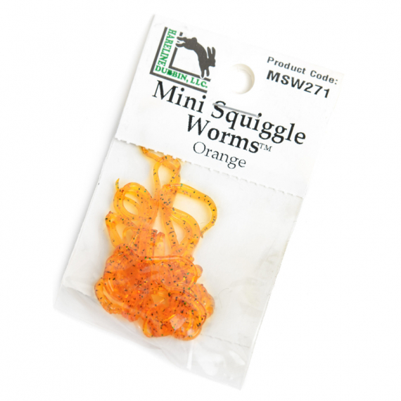 Mini Squiggle Worms #271 Orange i gruppen Krok & Småplock / Flugbindning / Flugbindningsmaterial / Övriga Syntetmaterial hos Sportfiskeprylar.se (HL-MSW271)