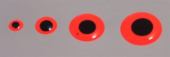 Epoxy Eyes 11mm - Fluo Red i gruppen Krok & Småplock / Flugbindning / Flugbindningsmaterial / Ögon hos Sportfiskeprylar.se (MEY7-405)