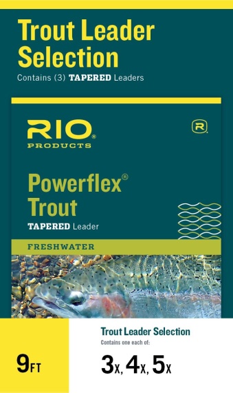 Rio Powerflex Trout Taperad Tafs 9ft 3-Pack 3X/4X/5X i gruppen Krok & Småplock / Tafsar & Tafsmaterial / Färdiga Tafsar / Taperade Flugfisketafsar hos Sportfiskeprylar.se (RP24330)