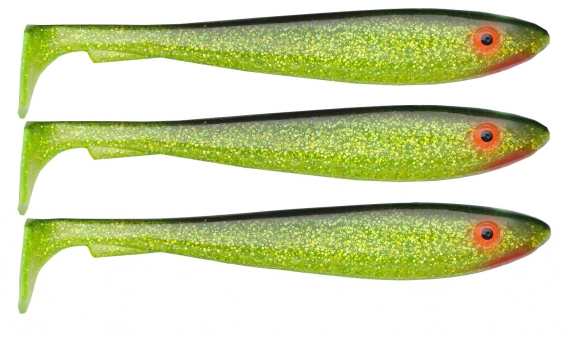 McRubberShad 17cm (3 pack) - C19 Black\'n Chatreuse i gruppen Fiskedrag / Jiggar & Gummibeten / Gäddjiggar hos Sportfiskeprylar.se (SZ103419)