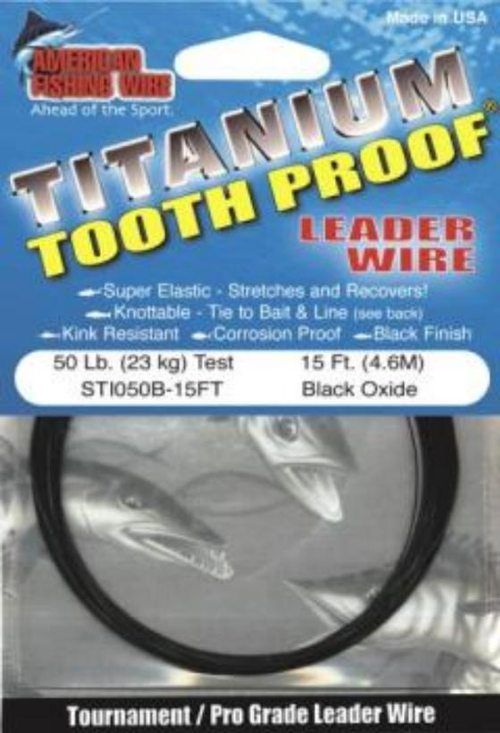 AFW - Titanium Tooth Proof Single Strand, tafsmaterial i gruppen Krok & Småplock / Tafsar & Tafsmaterial / Tafsmaterial / Wire hos Sportfiskeprylar.se (TITANIUMTPr)