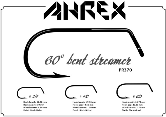 Ahrex PR370 60 Degree Bent Streamer Krok 8-pack i gruppen Krok & Småplock / Krok / Flugbindningskrok hos Sportfiskeprylar.se (apr370-2-0r)
