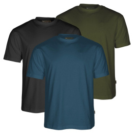 Pinewood 3-pack T-Shirt A.Blue/Mossgr/Black