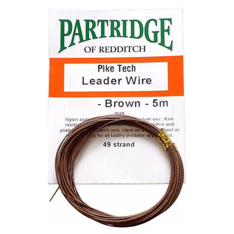 Partridge Bauer Pike Leader Wire 20lb - Brown