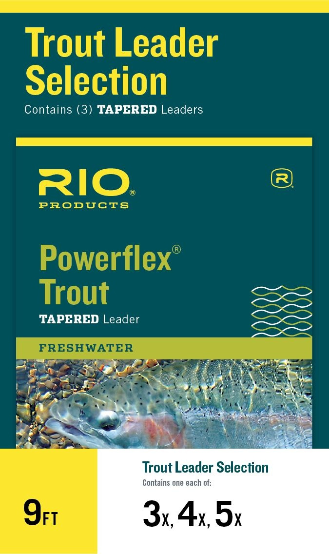 Rio Powerflex Trout Taperad Tafs 9ft 3-Pack 3X/4X/5X