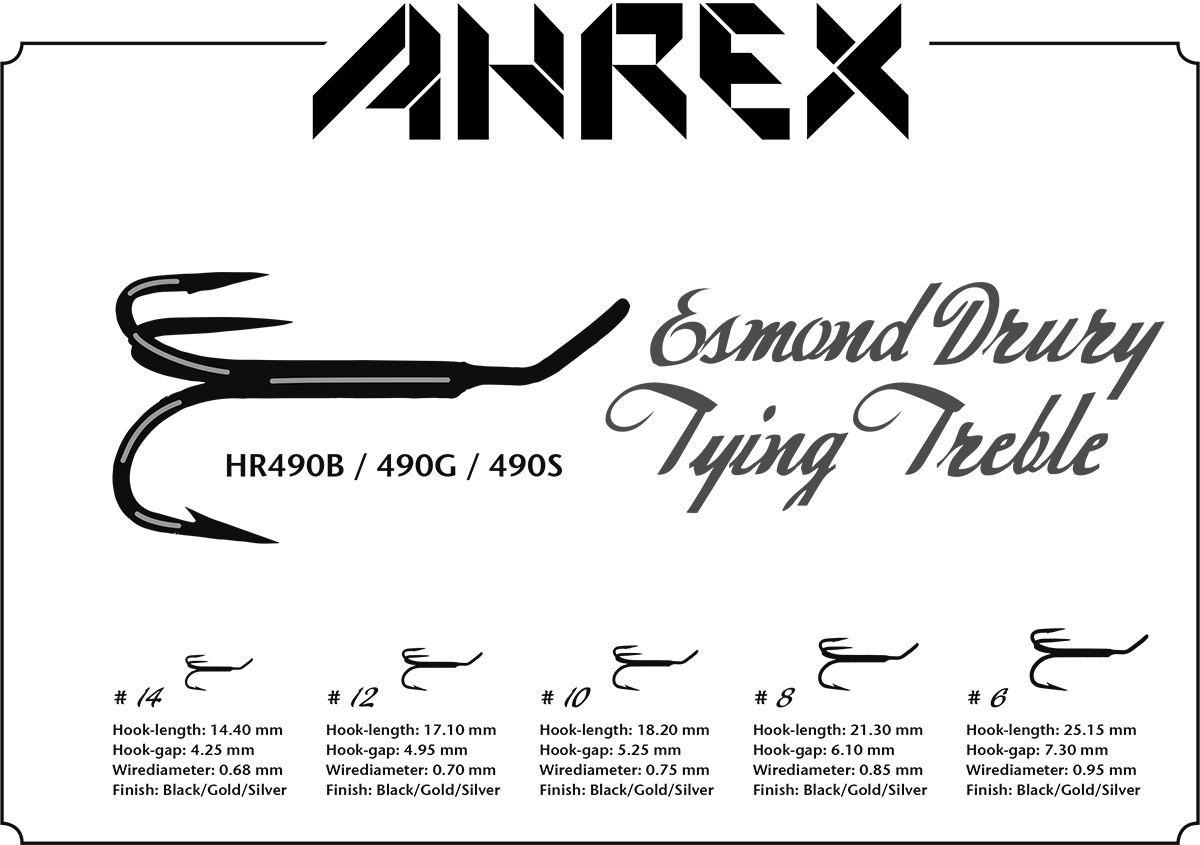 Ahrex HR490B ED Tying Treble Krok 5-pack