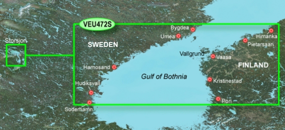 Garmin Bluechart G3 Vision 472S Söderhamn- Umeå i gruppen Marinelektronik & Båt / Sjökort & Kartor hos Sportfiskeprylar.se (010-C0816-00)