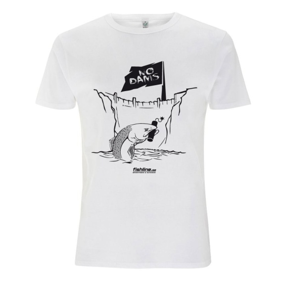 Fishline No Dams Men\'s 100% Organic Cotton t-shirt i gruppen Kläder & Skor / Kläder / T-shirts hos Sportfiskeprylar.se (01098_NODAMS-Sr)