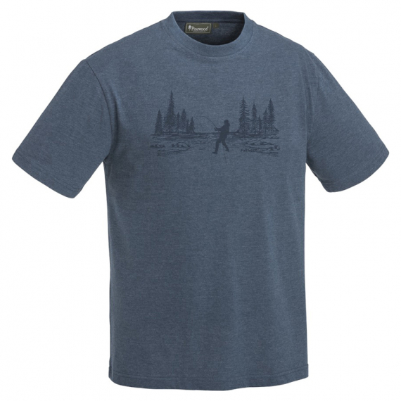 Pinewood Lakeview T-Shirt D.Dive/Mel i gruppen Kläder / Tröjor & T-shirts hos Sportfiskeprylar.se (1-50370361006r)