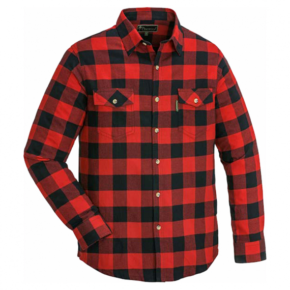 Pinewood Voxtorp Shirt Red/Black i gruppen Kläder & Skor / Kläder / Skjortor hos Sportfiskeprylar.se (1-53260518005r)
