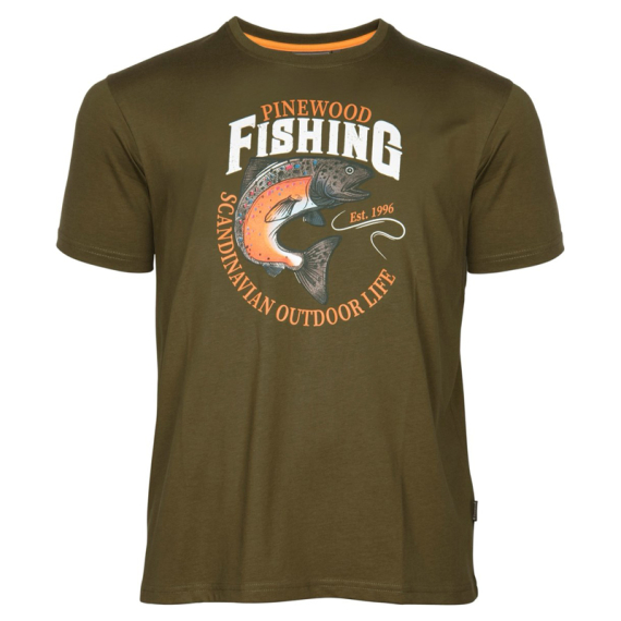 Pinewood Fish T-Shirt Green i gruppen Kläder & Skor / Kläder / T-shirts hos Sportfiskeprylar.se (1-54530100005r)