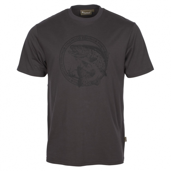 Pinewood Salmon T-Shirt M D.Anthracite - L i gruppen Kläder & Skor / Kläder / T-shirts hos Sportfiskeprylar.se (1-55090443007)
