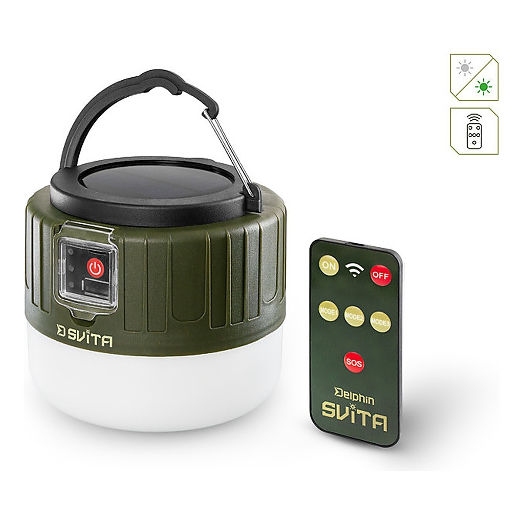 Delphin Camping Lamp with Remote i gruppen Outdoor / Lampor & Lyktor hos Sportfiskeprylar.se (101006397)