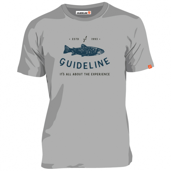 Guideline The Trout ECO Tee Grey Melange i gruppen Kläder & Skor / Kläder / T-shirts hos Sportfiskeprylar.se (106116GLr)