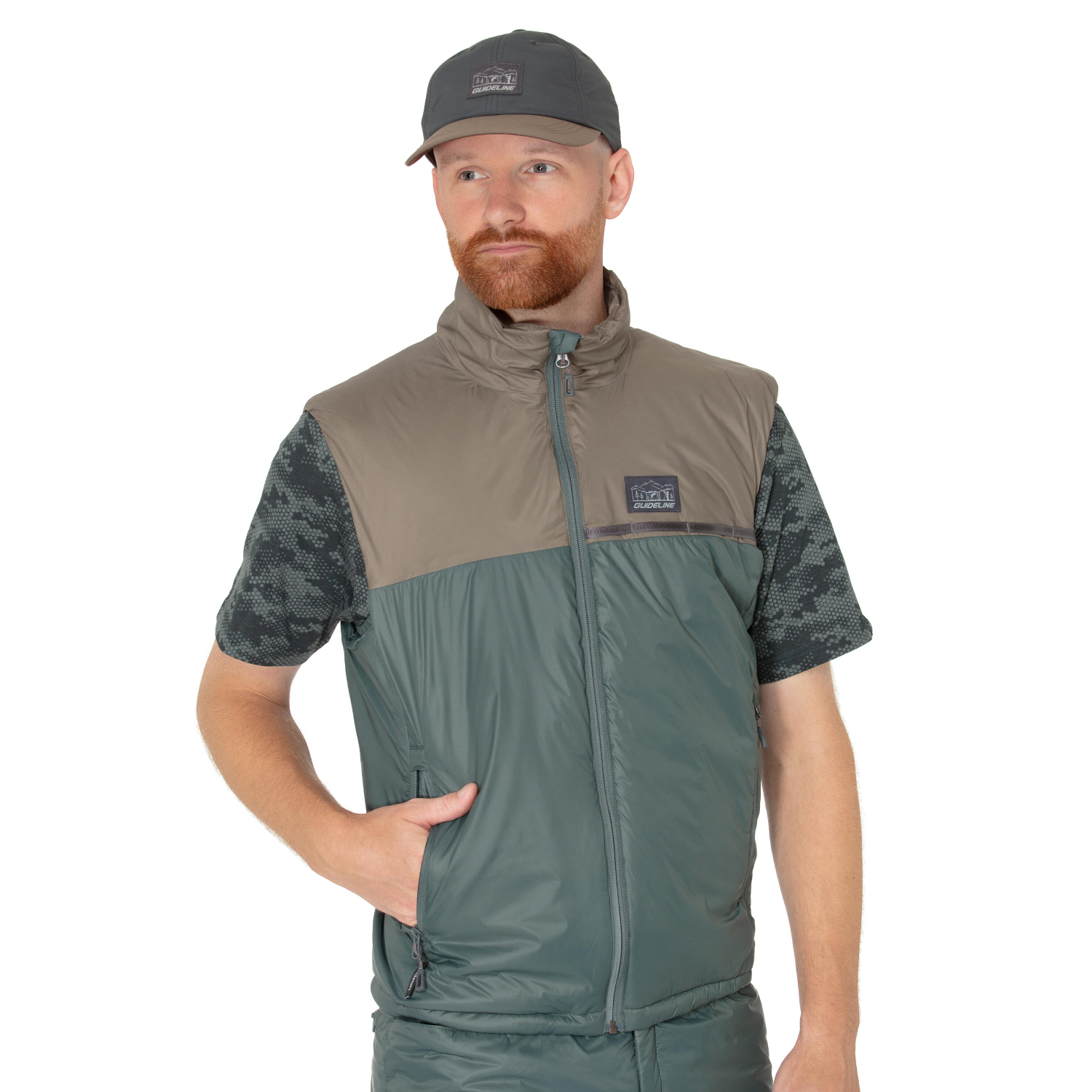 Guideline Loft Vest Walnut/Algae Green i gruppen Kläder & Skor / Kläder / Västar hos Sportfiskeprylar.se (107891r)