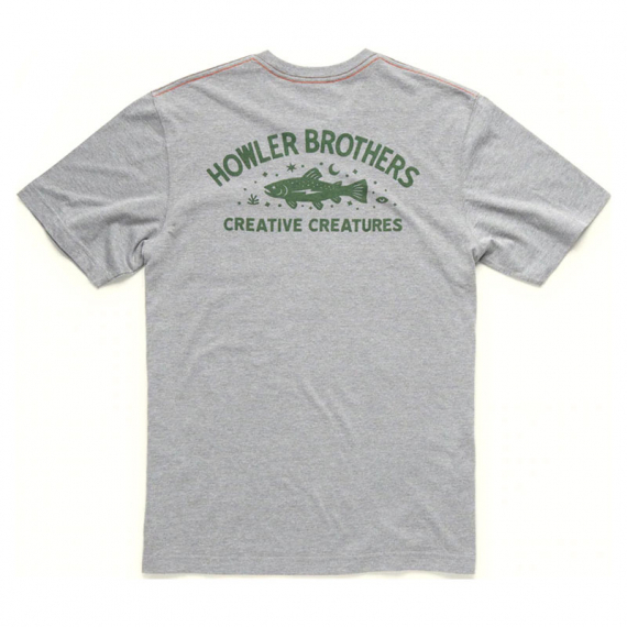 Howler T-Shirt Pocket Creative Creatures Trout Heather Grey i gruppen Kläder & Skor / Kläder / T-shirts hos Sportfiskeprylar.se (111022S-HEA-Mr)