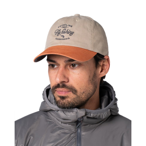 Guideline Fly Fishing Cap - Khaki/Pumpkin i gruppen Kläder & Skor / Kepsar & Huvudbonader / Kepsar hos Sportfiskeprylar.se (111067GL)