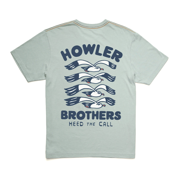Howler Bro\'s Cotton T-Shirt Flocka Seagulls Puritan Grey i gruppen Kläder & Skor / Kläder / T-shirts hos Sportfiskeprylar.se (111325F-FLO-Sr)