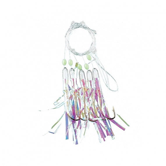 Fladen Tinsel 5 Krokar, Stl 3/0 i gruppen Fiskedrag / Havsfiskebeten / Häcklor & Havsfiskeriggar hos Sportfiskeprylar.se (1202-3-0)