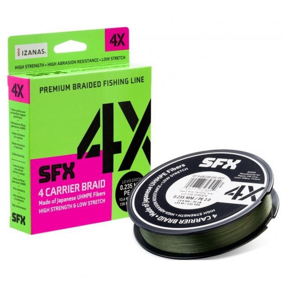 SFX 4X Braid Low Vis Green 137m - 0,128mm i gruppen Fiskelinor / Flätlinor & Superlinor hos Sportfiskeprylar.se (126707NO)