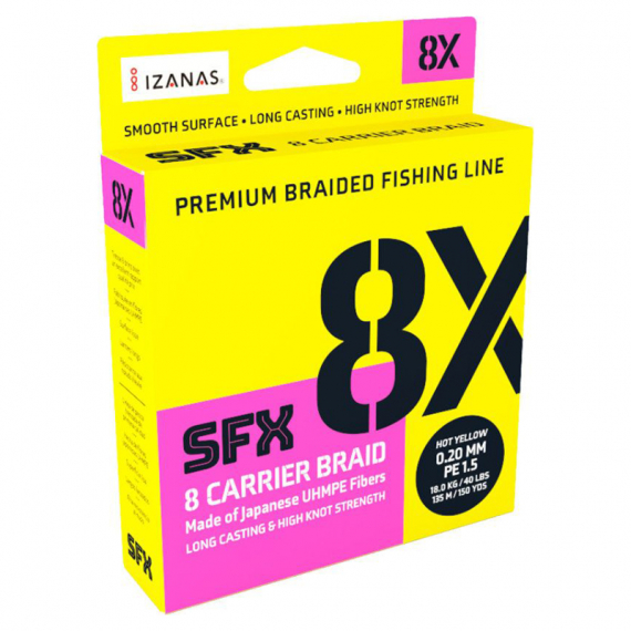 SFX 8X Braid Hot Yellow 137m - 0,285mm i gruppen Fiskelinor / Flätlinor & Superlinor hos Sportfiskeprylar.se (126730NO)