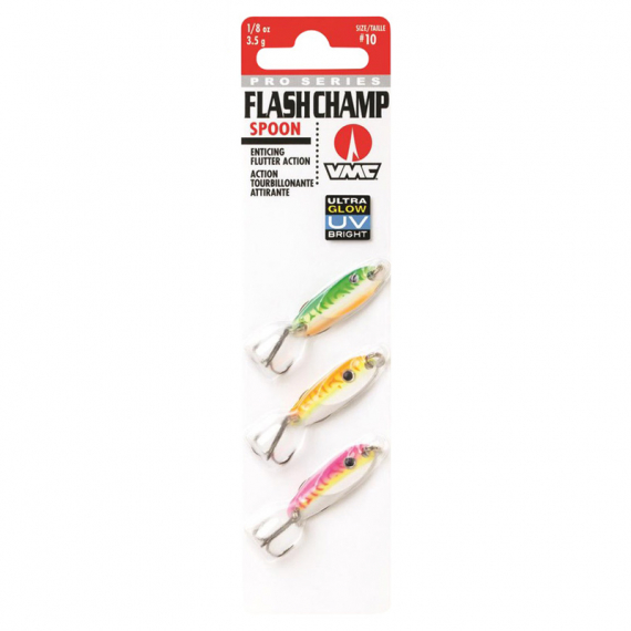 Blue Fox Flash Champ Spoon Kit Glow UV (3-pack) - #10 3,5g i gruppen Fiskedrag / Pimpelbeten / Vertikalpirkar hos Sportfiskeprylar.se (129520NO)