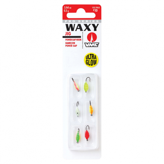 Blue Fox Waxy Jig Kit #8 Glow 0,9gr (6-pack) i gruppen Fiskedrag / Pimpelbeten / Mormyskor hos Sportfiskeprylar.se (129523NO)