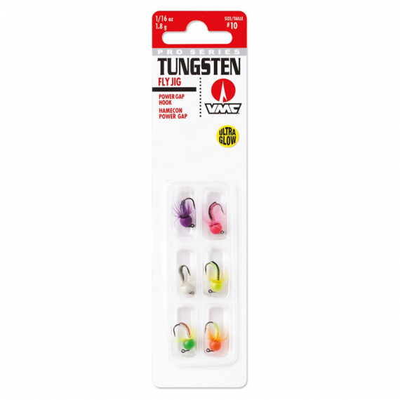 Blue Fox Tungsten Fly Jig Kit Glow (6-pack) i gruppen Fiskedrag / Pimpelbeten / Mormyskor hos Sportfiskeprylar.se (129524NOr)