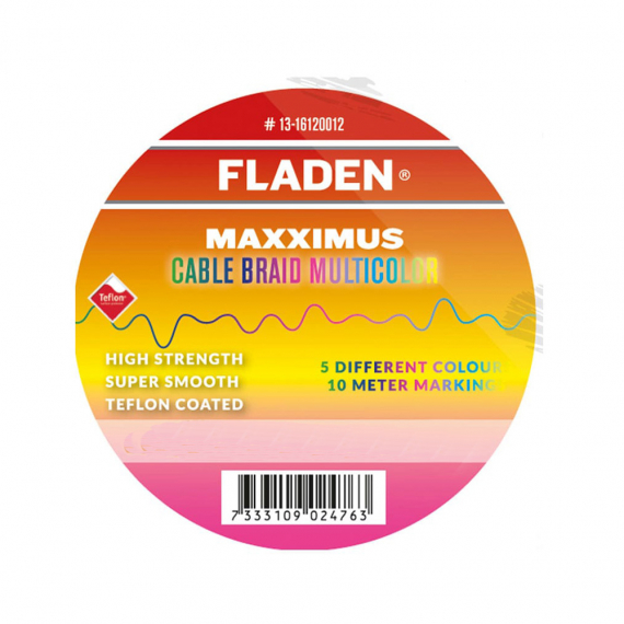 Fladen Maxximus Cable Braid Multicolor 300m - 0.20mm i gruppen Fiskelinor / Flätlinor & Superlinor hos Sportfiskeprylar.se (13-1630030)