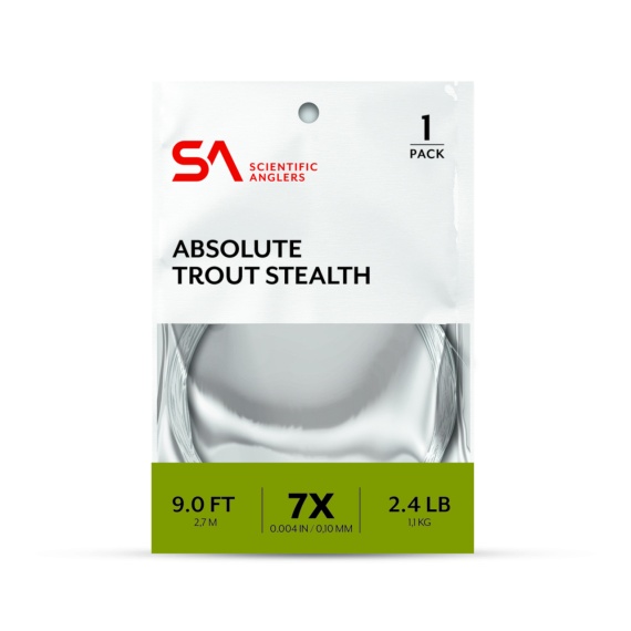 SA Absolute Trout Stealth Leader 9\' i gruppen Krok & Småplock / Tafsar & Tafsmaterial / Färdiga Tafsar / Taperade Flugfisketafsar hos Sportfiskeprylar.se (134125r)