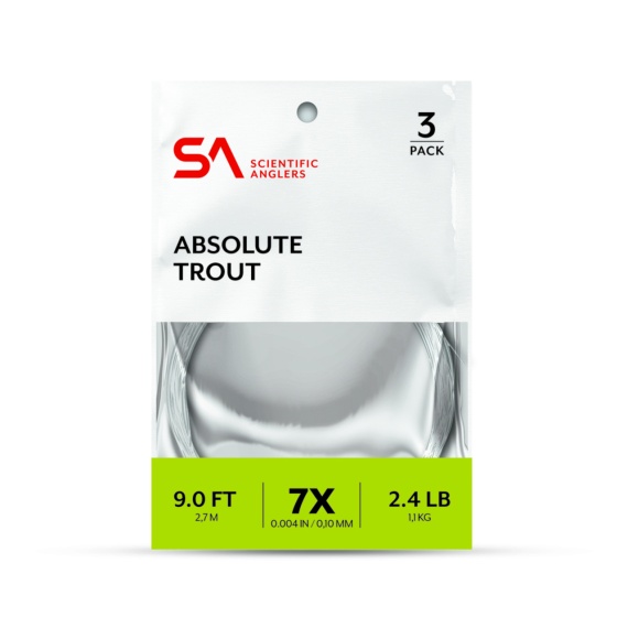 SA Absolute Trout Leader 3-pack 9\' i gruppen Krok & Småplock / Tafsar & Tafsmaterial / Färdiga Tafsar / Taperade Flugfisketafsar hos Sportfiskeprylar.se (134248r)