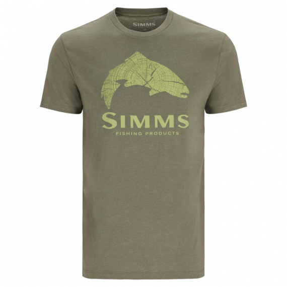 Simms Wood Trout Fill T-Shirt Military Heather Neon i gruppen Kläder & Skor / Kläder / T-shirts hos Sportfiskeprylar.se (13437-2024-30r)