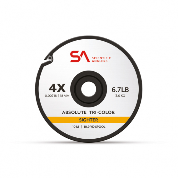 SA Absolute Tri-Color Sighter 4X (0,18 mm) i gruppen Krok & Småplock / Tafsar & Tafsmaterial / Tafsmaterial / Tafsmaterial Flugfiske hos Sportfiskeprylar.se (135726)