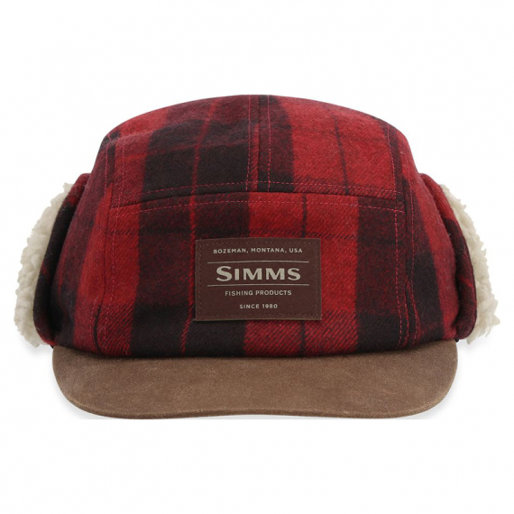 Simms Coldweather Cap Red Buffalo Plaid i gruppen Kläder & Skor / Kepsar & Huvudbonader / Kepsar / Öronlappskepsar hos Sportfiskeprylar.se (13817-615-2030r)