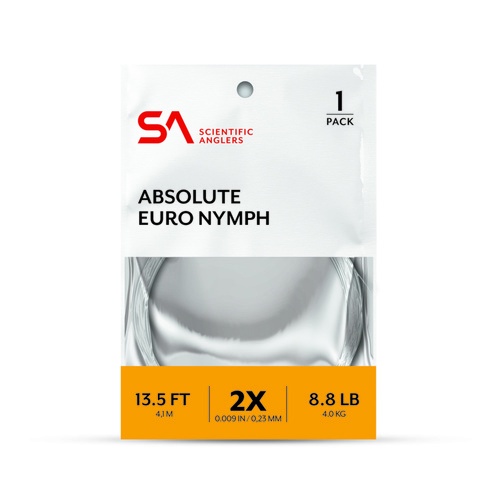 SA Absolute Euro Nymph Leader 13.5\' i gruppen Krok & Småplock / Tafsar & Tafsmaterial / Färdiga Tafsar / Taperade Flugfisketafsar hos Sportfiskeprylar.se (140461r)