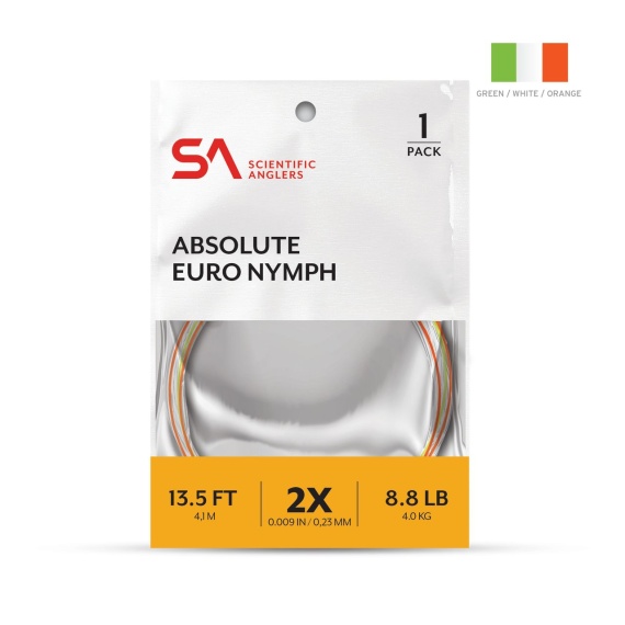 SA Absolute Euro Nymph Leader 30\' 4X (0,18 mm) i gruppen Krok & Småplock / Tafsar & Tafsmaterial / Färdiga Tafsar / Taperade Flugfisketafsar hos Sportfiskeprylar.se (140935r)