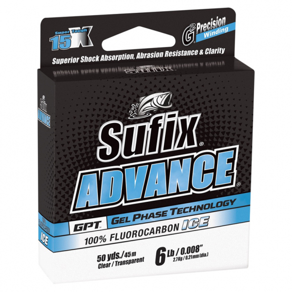 Sufix Advance Ice Fluorocarbon 50m i gruppen Fiskelinor / Fluorocarbonlinor hos Sportfiskeprylar.se (141403NOr)
