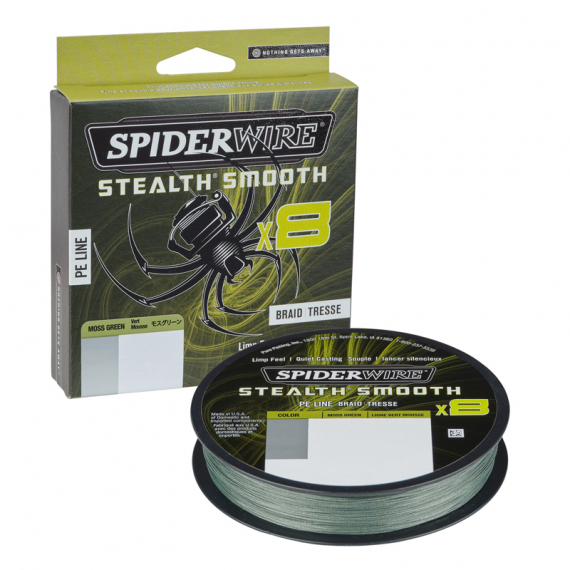 SpiderWire Stealth Smooth Braid 8 Moss Green 150m i gruppen Fiskelinor / Flätlinor & Superlinor hos Sportfiskeprylar.se (1422073r)