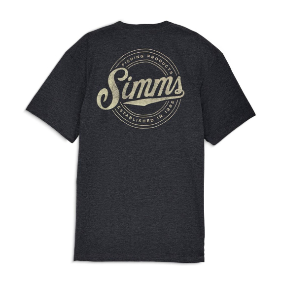 Simms Circle Lockup T-Shirt Charcoal Heather i gruppen Nyheter / Simms Nyheter hos Sportfiskeprylar.se (14273-086-20r)