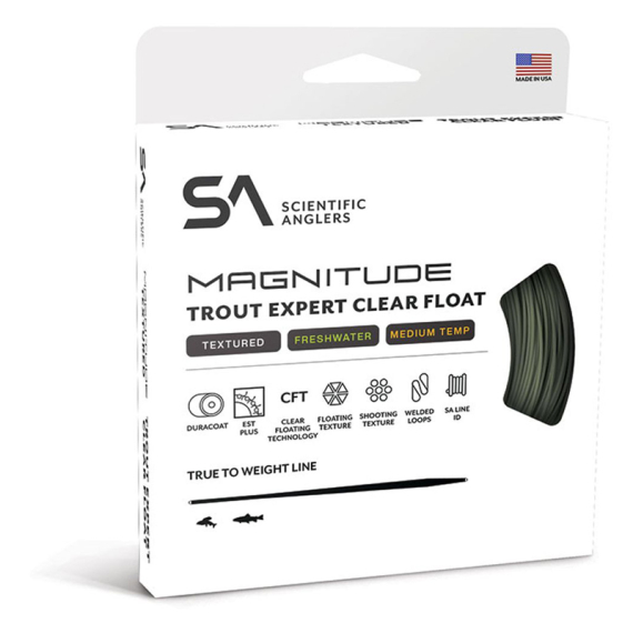 SA Magnitude Trout Expert Sage Green/Clear i gruppen Fiskelinor / Flugfiskelinor / Enhandslinor hos Sportfiskeprylar.se (145336r)